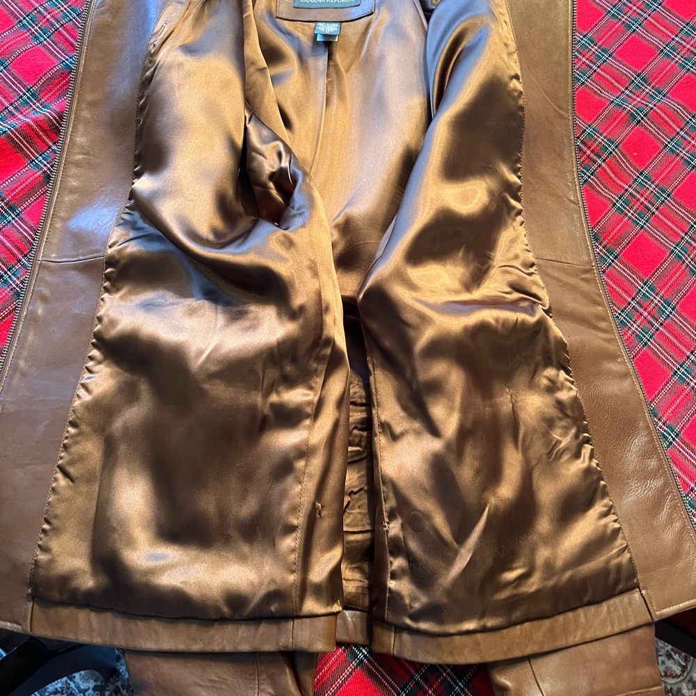 Banana Republic - Leather Bomber Jacket - Size - Medium